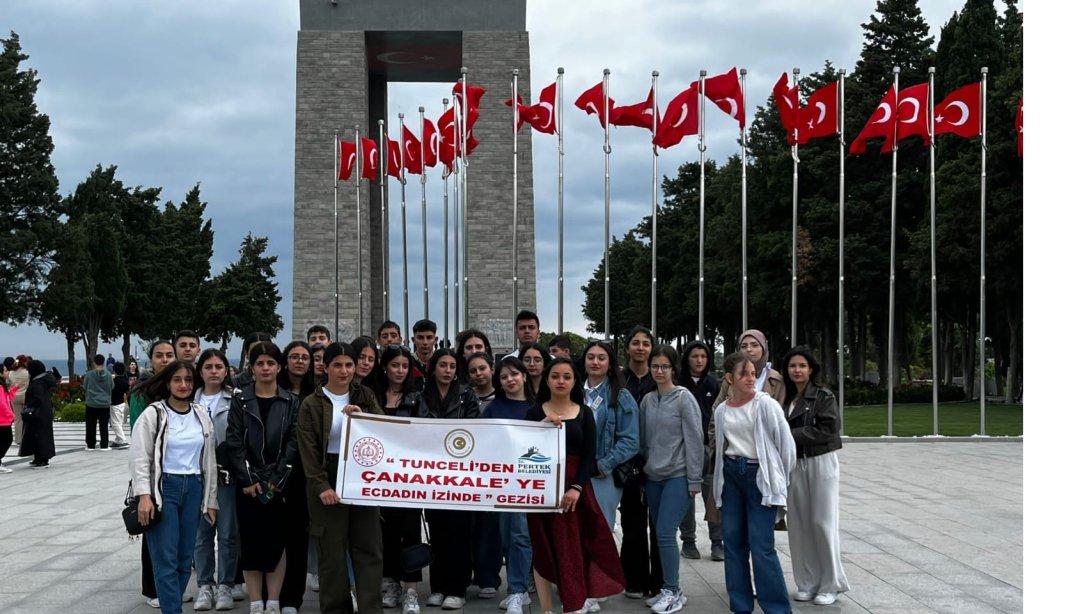 İlçemiz Lise Öğrencilerine Tunceli'den Çanakkale'ye 
